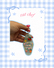Load image into Gallery viewer, Rat Chef Ratatouille Hotel Keychain | Homemade | Little Chef | Mouse Inspired | Castle Inspired | Cooking Bag Charm
