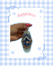Load image into Gallery viewer, Happiness Hunny Bear Friend Motel Keychain | Bag Charms | Custom Keychain | Mouse Inspired | Castle Inspired | Flowers
