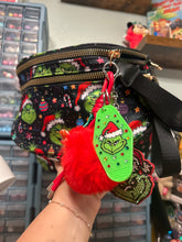 Load image into Gallery viewer, Grinch Bum Bag + Signature Bag Charm Set | Merry Christmas Grinch Bag | Christmas Accessories |
