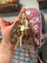 Load image into Gallery viewer, Bullseye Bum Bag + Bag Charm Set | Neutral Brown Bum Bag and Bag Charm | Cowgirl Vibes | Yeehaw Horse Bag Charm |
