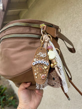 Load image into Gallery viewer, Bullseye Bum Bag + Bag Charm Set | Neutral Brown Bum Bag and Bag Charm | Cowgirl Vibes | Yeehaw Horse Bag Charm |
