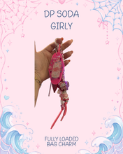 Load image into Gallery viewer, DP Soda Girly Bag Charm | Beaded Rope Bag Charm | Flowers, Bows, and Hearts Bag Charm | Girly Bag Accessories
