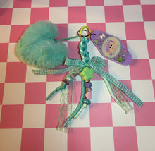 Load image into Gallery viewer, Dopey Bag Charm | Princess Sidekicks | Beaded Rope | Heart Pom Pom | Mouse Inspired | Motel Keychain Bag Charm
