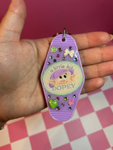 Load image into Gallery viewer, Dopey Bag Charm | Princess Sidekicks | Beaded Rope | Heart Pom Pom | Mouse Inspired | Motel Keychain Bag Charm
