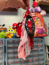 Load image into Gallery viewer, Soda Pop Girly Bag Charm | Motel Keychain Bag Charm | Cola Bag Charm | Red and Black Cherries Bag Charm | Black Bows Bag Keychains
