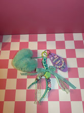 Load image into Gallery viewer, Dopey Bag Charm | Princess Sidekicks | Beaded Rope | Heart Pom Pom | Mouse Inspired | Motel Keychain Bag Charm
