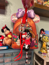 Load image into Gallery viewer, Mouse Inspired Bag Charm | Beaded Bag Charm and Custom Motel Keychain | Custom Made | Hand Beaded and Hand Decorated Magic Inspired
