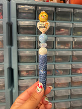 Load image into Gallery viewer, Happy Dale Rhinestone Beaded Pen | Chipmunk Cutie Blue Rhinestone Pen | Beaded Pen | Office Supplies | Office Decor
