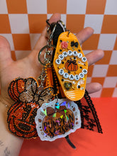 Load image into Gallery viewer, Pumpkin Season Bag Charm | Pumpkins Magic Inspired | Orange &amp; Black Bag Charm | Keychains | Fall Season Bag Charms
