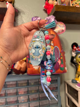 Load image into Gallery viewer, Stitch Bag Charm | Beaded Bag Charm | Magic Inspired | Castle Inspired | Parks Aesthetic | Girly Bag Charm | Gift for Her
