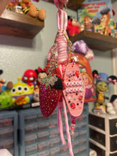 Load image into Gallery viewer, Strawberry Girl Beaded Rope Bag Charm | Strawberry Girly Beads | Motel Keychain | Viral Keychain Bag Charm
