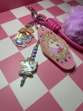 Load image into Gallery viewer, Chip Bag Charm | Princess Sidekick Bag Charm with Acrylic | Tea Party Bag Charm

