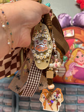 Load image into Gallery viewer, Double Trouble Chipmunks Bum Bag + Bag Charm | Large Capacity Brown Checkered Bum Bag with Bag Charm Magic Inspired
