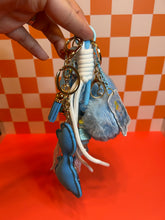 Load image into Gallery viewer, Glass Slipper Princess Premium Bag Charm | Happily Ever After Keychain | Motel Keychain Custom Made | Light Blue Accessories
