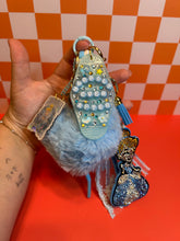 Load image into Gallery viewer, Glass Slipper Princess Premium Bag Charm | Happily Ever After Keychain | Motel Keychain Custom Made | Light Blue Accessories
