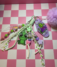 Load image into Gallery viewer, Pascal Bag Charm | Beaded Rope and Lace | Bedazzled | Pom Pom
