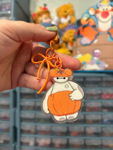 Load image into Gallery viewer, Pumpkin BayMax Acrylic Bag Charm with Bow
