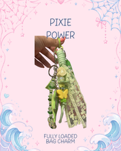 Load image into Gallery viewer, Pixie Fairy Bag Charm | Fairytale Bag Accessories | Magic Inspired | Purse Accessories | Beaded Bag Charm | Motel Keychain
