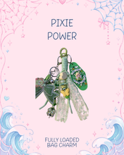 Load image into Gallery viewer, Pixie Fairy Bag Charm | Fairytale Bag Accessories | Magic Inspired | Purse Accessories | Beaded Bag Charm | Motel Keychain
