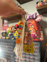 Load image into Gallery viewer, Forever Friends Signature Bag Charm | Beaded Rope &amp; Lace | Glass Beaded Chain with Acrylic Character |
