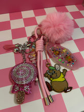 Load image into Gallery viewer, Gus Gus Signature Bag Charm | Snacks Mouse | Mouse Inspired | Princess Sidekick | Beaded Chain and Beaded Rope
