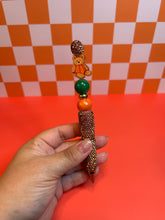Load image into Gallery viewer, Pumpkin Cutie Teddy Bear Jellycat Rhinestone Pen | Beaded Pen
