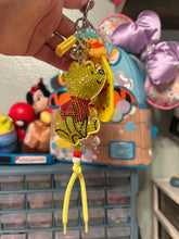 Load image into Gallery viewer, Hunny Bear Motel Keychain Bag Charm | Beaded Bag Charm | Hundred Acre Woods
