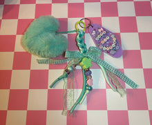 Load image into Gallery viewer, Dopey Bag Charm | Princess Sidekicks | Beaded Rope | Heart Pom Pom | Mouse Inspired | Motel Keychain Bag Charm
