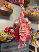 Load image into Gallery viewer, Strawberry Girl Beaded Rope Bag Charm | Strawberry Girly Beads | Motel Keychain | Viral Keychain Bag Charm

