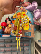 Load image into Gallery viewer, Hunny Bear Motel Keychain Bag Charm | Beaded Bag Charm | Hundred Acre Woods
