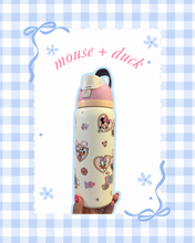 Load image into Gallery viewer, Mouse &amp; Friends 32oz Owala | Summer Vibes Tumbler | Lockets | Beaded Charm | Magic Inspired | Mouse Inspired | Castle Inspired |
