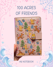 Load image into Gallery viewer, 100 Acres of Friends A6 Notebook Binder | Classic Honey Bear and Friends Notebook | Junk Journal or Notes
