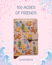 Load image into Gallery viewer, 100 Acres of Friends A6 Notebook Binder | Classic Honey Bear and Friends Notebook | Junk Journal or Notes

