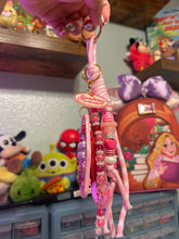 Load image into Gallery viewer, Strawberry Girl Beaded Rope Bag Charm | Strawberry Girly Beads | Motel Keychain | Viral Keychain Bag Charm
