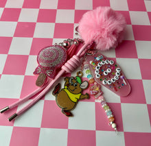 Load image into Gallery viewer, Gus Gus Signature Bag Charm | Snacks Mouse | Mouse Inspired | Princess Sidekick | Beaded Chain and Beaded Rope
