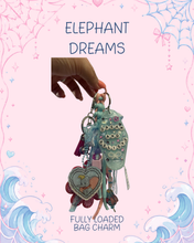 Load image into Gallery viewer, Elephant Dreams Bag Charm | Magic Inspired Accessories | Girly Bag Charms | Dream &amp; Believe Elephant
