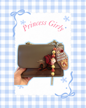 Load image into Gallery viewer, Princess Girly Motel Keychain | Magic Inspired | Castle Inspired | Yellow Princess | Red Rose Princess | Beaded Bag Charm | Viral Bag Charms | Custom Bag Charm
