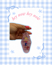 Load image into Gallery viewer, Hey Now Hey Now Lizzie Hotel Keychain | Homemade | Bag Charms | Custom Keychain | Girly Aesthetic | Magic Inspired
