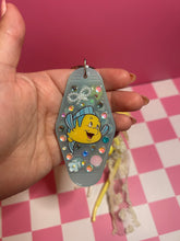 Load image into Gallery viewer, Flounder Bag Charm | Magic Inspired Yellow and Blue Fish | Mermaid Sidekick | Magic Inspired |
