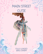 Load image into Gallery viewer, Main Street Cutie Bag Charm | Dland California Bag Charm | Pink and Blue Bag Charm | Park Princess Accessories | Castle Girly
