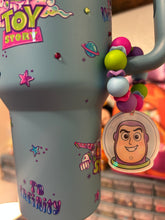 Load image into Gallery viewer, To Infinity &amp; Beyond Stanley 40oz Tumbler | Bedazzled, Straw Topper, and Silicone Charm | Blue Stanley Handle |
