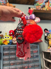 Load image into Gallery viewer, Soda Pop Girly Bag Charm | Motel Keychain Bag Charm | Cola Bag Charm | Red and Black Cherries Bag Charm | Black Bows Bag Keychains
