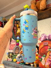 Load image into Gallery viewer, To Infinity &amp; Beyond Stanley 40oz Tumbler | Bedazzled, Straw Topper, and Silicone Charm | Blue Stanley Handle |
