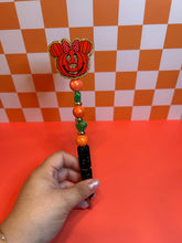Load image into Gallery viewer, Pumpkin Head Beaded Rhinestone Pen | Magic Inspired | Castle Inspired | Not so Scary Halloween | Fall Season Office Supplies
