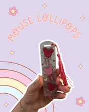 Load image into Gallery viewer, Mouse Lollipops Magic Inspired Treats Acrylic Bookmark Castle Inspired Pink Desserts

