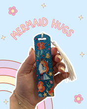 Load image into Gallery viewer, Mermaid Hugs Acrylic Bookmark | Magic Inspired | Castle Inspired | Princess Mermaid | Blue Glitter | Ocean Girl
