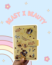 Load image into Gallery viewer, Beast x Beauty A6 Butter Yellow Notebook | Magic Rose | Magic Inspired | Castle Inspired | Princess | Church Notes | Journaling

