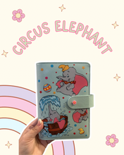 Load image into Gallery viewer, Circus Elephant A6 Notebook | Magic Castle Inspired | Church Notes | Cute Notebooks
