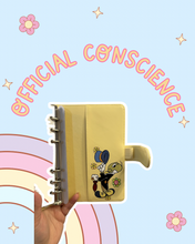 Load image into Gallery viewer, Official Conscience Jiminy A6 Notebook | Flowers &amp; Pearls | Church Notes | Magic Inspired | Castle Inspired | Butter Yellow
